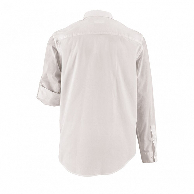 Рубашка мужская BURMA MEN, белая с логотипом в Москве заказать по выгодной цене в кибермаркете AvroraStore