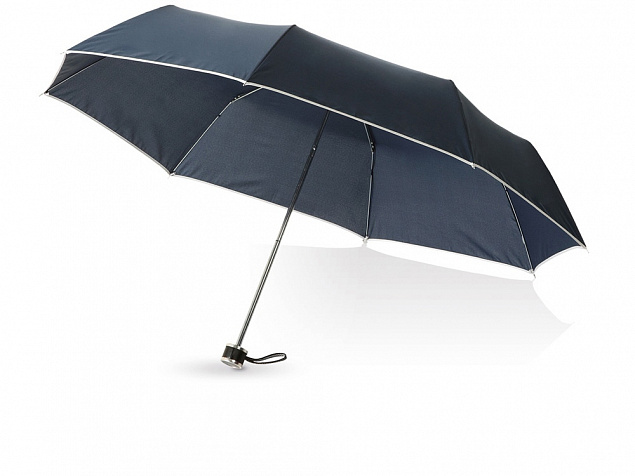 Зонт складной Линц, механический 21, темно-синий с логотипом в Москве заказать по выгодной цене в кибермаркете AvroraStore