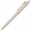 Ручка шариковая Raja Gold, белая с логотипом  заказать по выгодной цене в кибермаркете AvroraStore