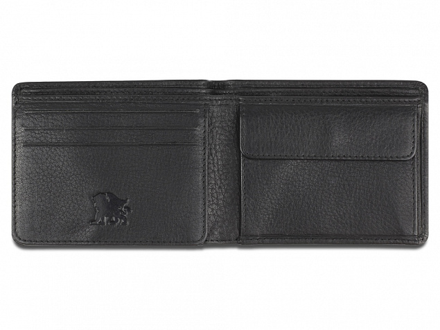 Бумажник Mano Don Montez, натуральная кожа в черном цвете, 11 х 8,4 см с логотипом в Москве заказать по выгодной цене в кибермаркете AvroraStore