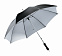 Зонт-трость из стекловолокна JOKERR, черный, серебристый с логотипом в Москве заказать по выгодной цене в кибермаркете AvroraStore