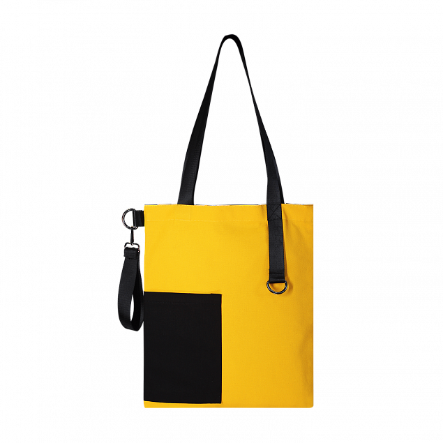 Шоппер Superbag Color (жёлтый с чёрным) с логотипом в Москве заказать по выгодной цене в кибермаркете AvroraStore