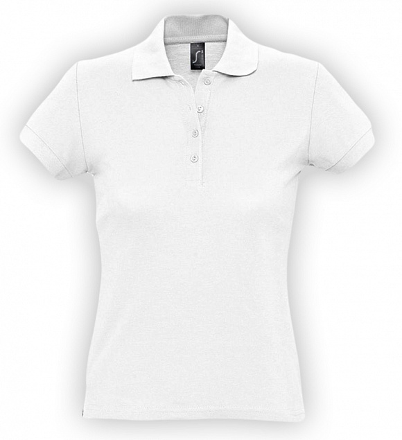 Рубашка поло женская PASSION 170, белая с логотипом в Москве заказать по выгодной цене в кибермаркете AvroraStore