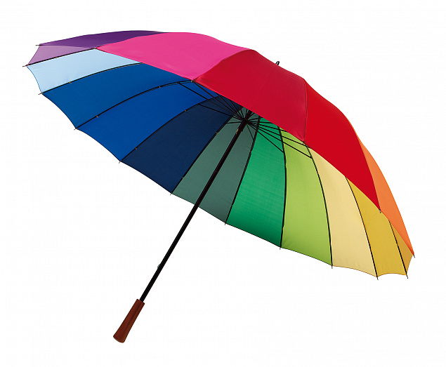 16-панельный зонт-трость RAINBOW SKY, радужный с логотипом в Москве заказать по выгодной цене в кибермаркете AvroraStore