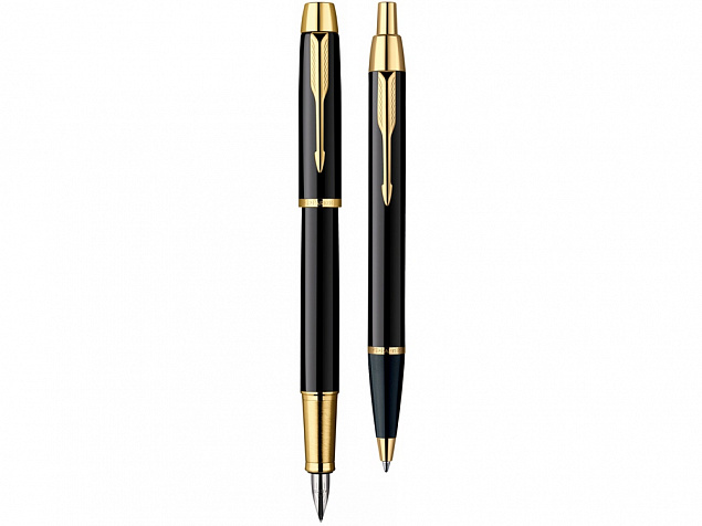 Набор Parker IM Core Black GT: ручка шариковая, ручка перьевая с логотипом в Москве заказать по выгодной цене в кибермаркете AvroraStore