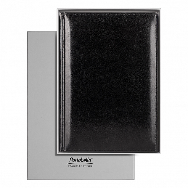 Ежедневник недатированный Madrid, 145x205, натур.кожа, черный, подарочная коробка с логотипом в Москве заказать по выгодной цене в кибермаркете AvroraStore
