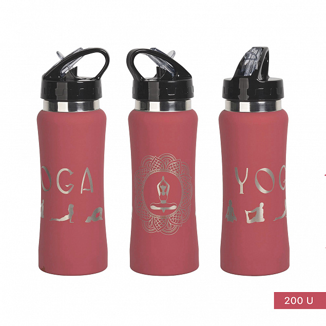 Бутылка для воды "Индиана" 600 мл, покрытие soft touch с логотипом в Москве заказать по выгодной цене в кибермаркете AvroraStore