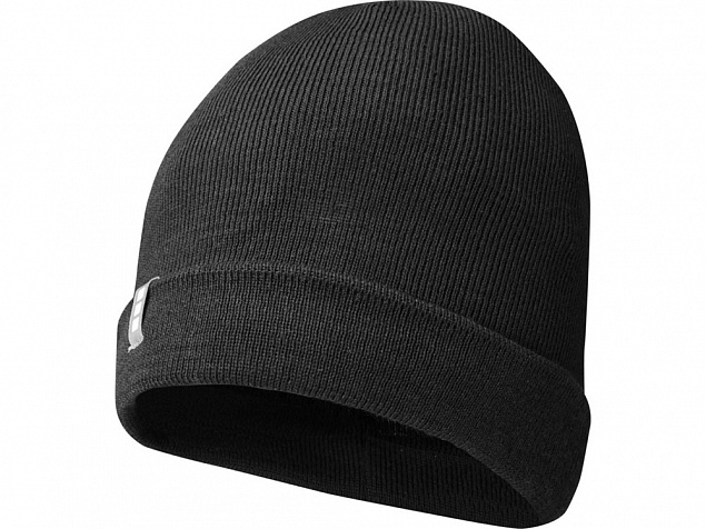 Hale, шапка из пряжи Polylana®, черный с логотипом в Москве заказать по выгодной цене в кибермаркете AvroraStore