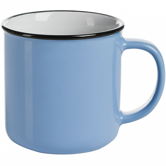 Кружка Dacha, голубая с логотипом  заказать по выгодной цене в кибермаркете AvroraStore