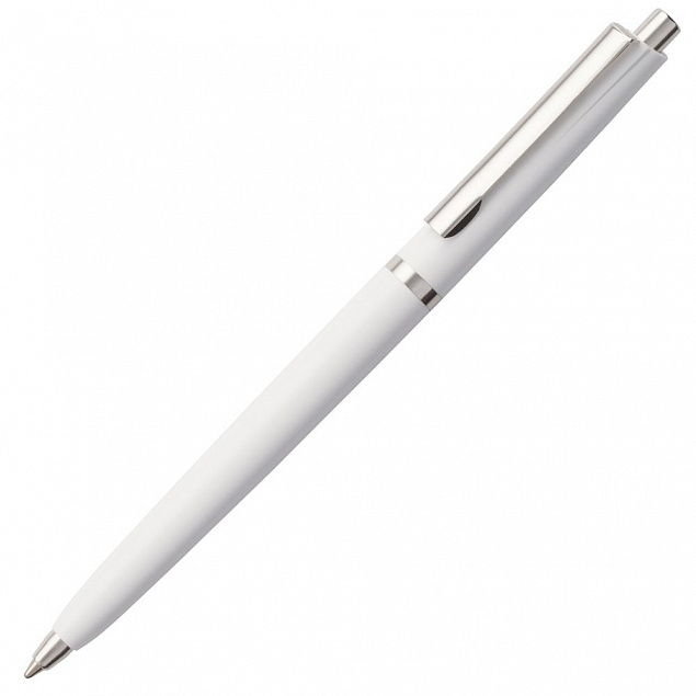 Ручка шариковая Classic, белая с логотипом в Москве заказать по выгодной цене в кибермаркете AvroraStore