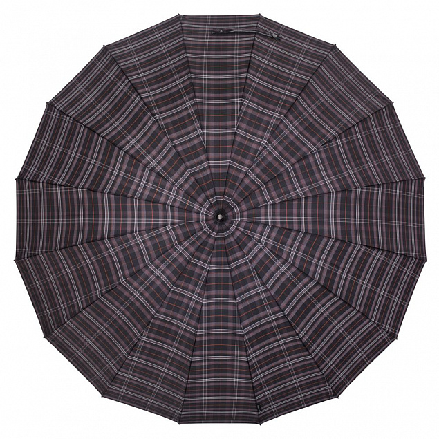 Зонт-трость Big Boss, серый в клетку с логотипом в Москве заказать по выгодной цене в кибермаркете AvroraStore