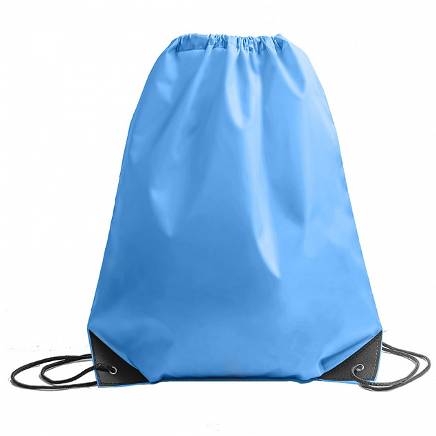 Рюкзак мешок с укреплёнными уголками BY DAY, голубой, 35*41 см, полиэстер 210D с логотипом в Москве заказать по выгодной цене в кибермаркете AvroraStore
