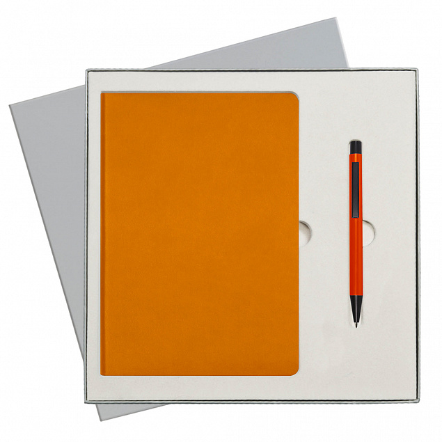 Подарочный набор Portobello/Sky оранжевый (Ежедневник недат А5, Ручка) беж. ложемент с логотипом в Москве заказать по выгодной цене в кибермаркете AvroraStore