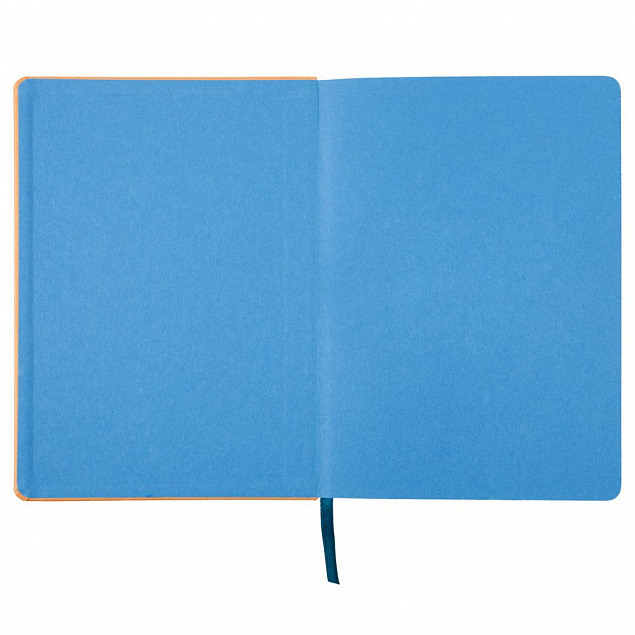 Ежедневник Blues недатированный, коричневый с голубым с логотипом в Москве заказать по выгодной цене в кибермаркете AvroraStore