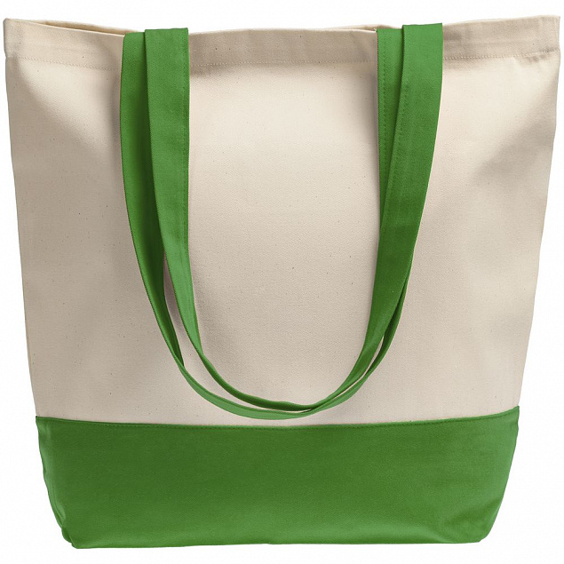 Холщовая сумка Shopaholic, ярко-зеленая с логотипом  заказать по выгодной цене в кибермаркете AvroraStore