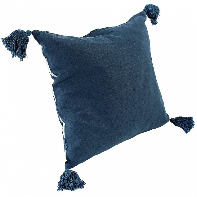 Чехол на подушку Traffic с кистями, серо-синий с логотипом в Москве заказать по выгодной цене в кибермаркете AvroraStore