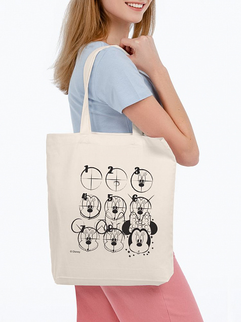 Холщовая сумка «Минни Маус. Icon Sketch», неокрашенная с логотипом в Москве заказать по выгодной цене в кибермаркете AvroraStore