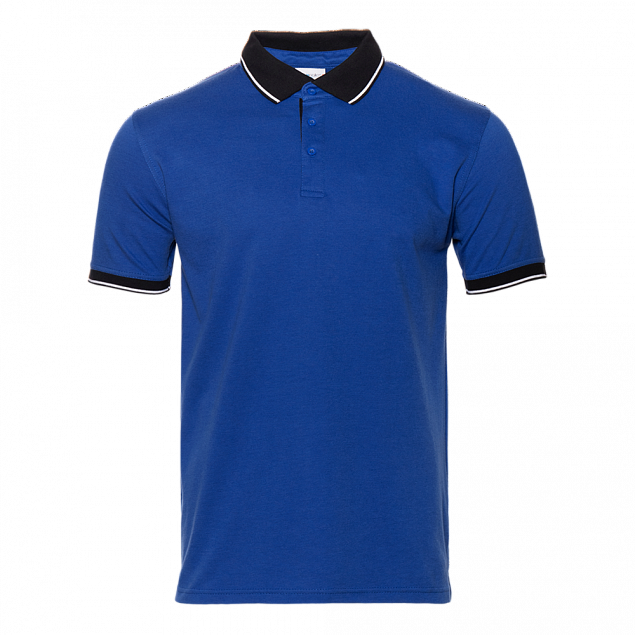 Рубашка поло StanContrast Синий с логотипом в Москве заказать по выгодной цене в кибермаркете AvroraStore