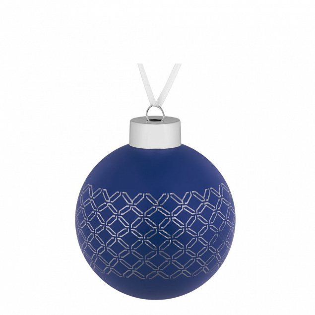 Елочный шар Queen, 8 см, синий с логотипом в Москве заказать по выгодной цене в кибермаркете AvroraStore