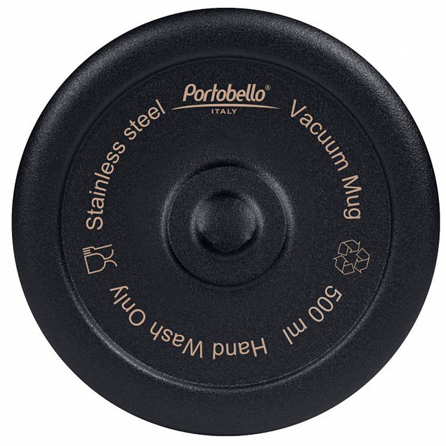 Термокружка вакуумная Portobello, Twist, 600 ml, черная с логотипом в Москве заказать по выгодной цене в кибермаркете AvroraStore