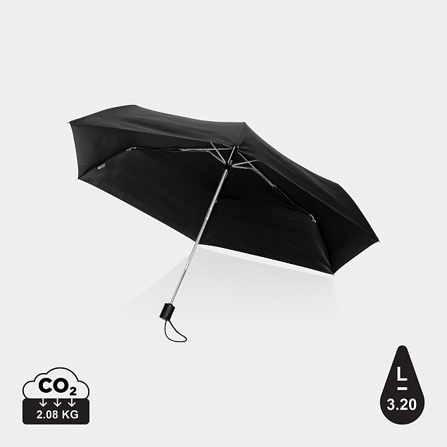 Ультралегкий автоматический зонт Swiss Peak из rPET, 20,5" с логотипом  заказать по выгодной цене в кибермаркете AvroraStore