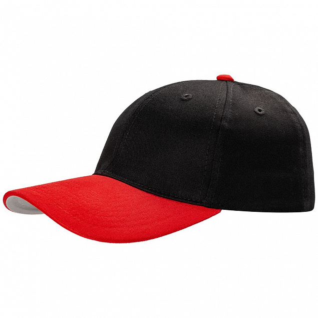 Бейсболка Ben Loyal, черная с красным с логотипом в Москве заказать по выгодной цене в кибермаркете AvroraStore