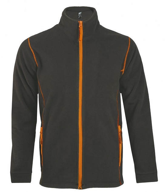 Куртка мужская Nova Men 200, темно-серая с оранжевым с логотипом в Москве заказать по выгодной цене в кибермаркете AvroraStore