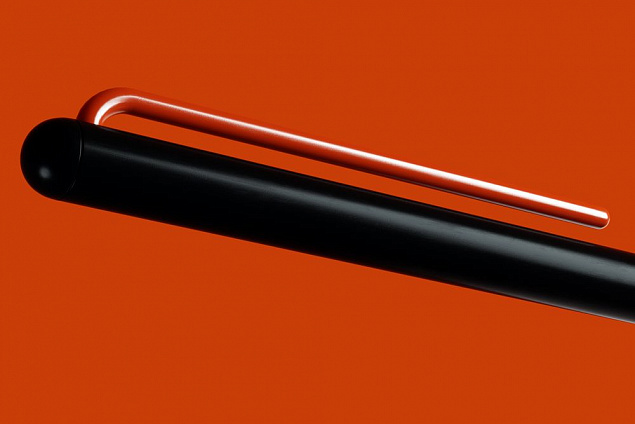 Шариковая ручка GrafeeX в чехле, черная с красным с логотипом в Москве заказать по выгодной цене в кибермаркете AvroraStore