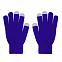 Перчатки женские для работы с сенсорными экранами, синие с логотипом в Москве заказать по выгодной цене в кибермаркете AvroraStore