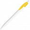 Ручка шариковая X-1 WHITE, белый/желтый непрозрачный клип, пластик с логотипом в Москве заказать по выгодной цене в кибермаркете AvroraStore