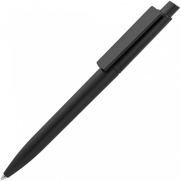 Ручка шариковая Crest, черная с логотипом в Москве заказать по выгодной цене в кибермаркете AvroraStore