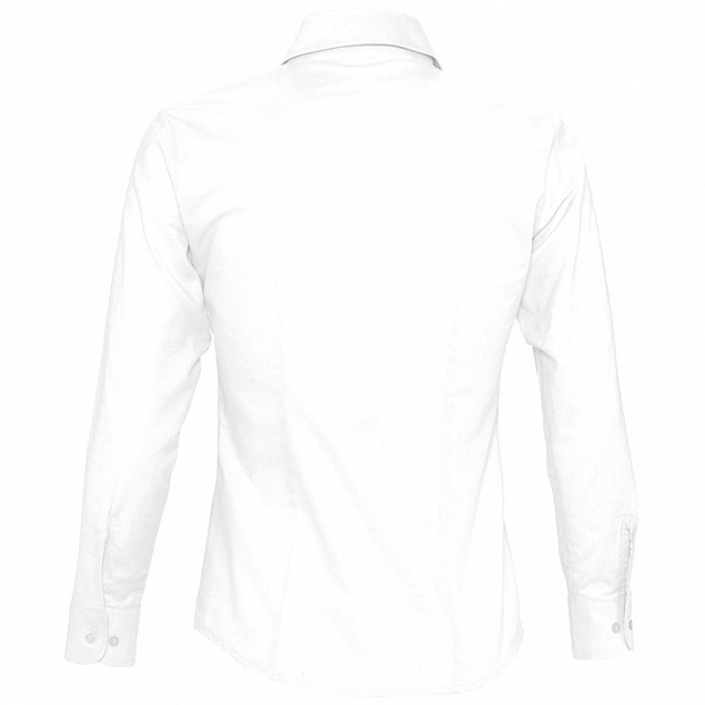 Рубашка женская с длинным рукавом EMBASSY, белая с логотипом в Москве заказать по выгодной цене в кибермаркете AvroraStore