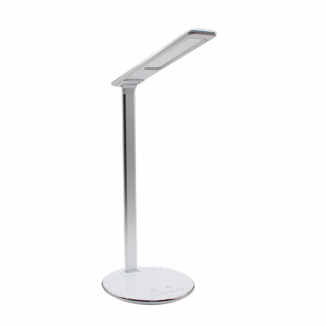 Настольная лампа Starklight с беспроводной зарядкой (белый) с логотипом  заказать по выгодной цене в кибермаркете AvroraStore