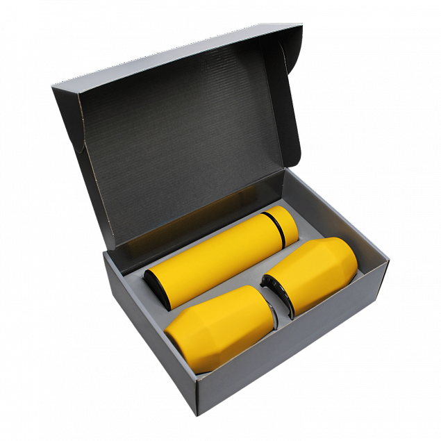 Набор Hot Box E2 софт-тач EDGE CO12s grey (желтый) с логотипом в Москве заказать по выгодной цене в кибермаркете AvroraStore