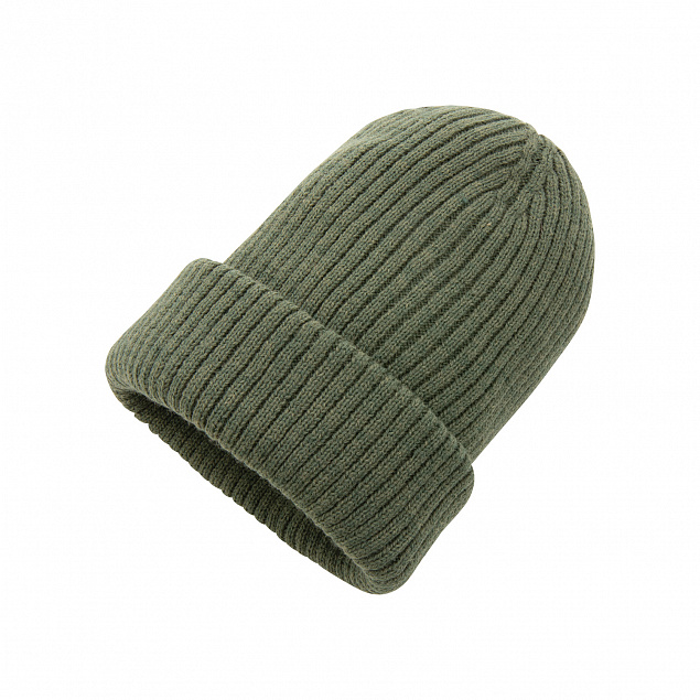 Вязаная шапка с отворотом Impact из Polylana® AWARE™ с логотипом в Москве заказать по выгодной цене в кибермаркете AvroraStore