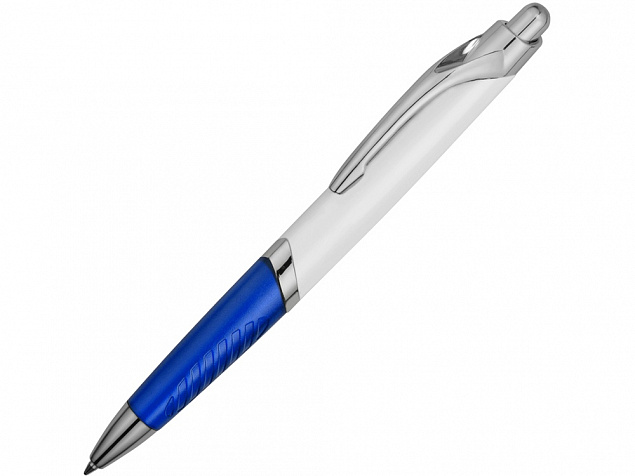 Ручка шариковая Призма белая/синяя с логотипом в Москве заказать по выгодной цене в кибермаркете AvroraStore