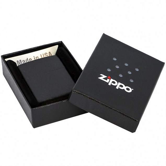 Зажигалка Zippo Classic Matte, матовая черная с логотипом в Москве заказать по выгодной цене в кибермаркете AvroraStore