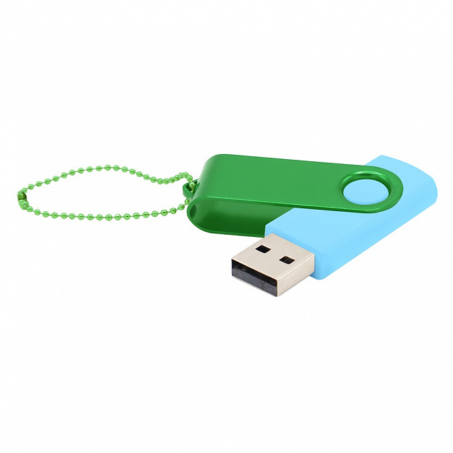 Флешка Designer To Go 2.0 USB 16Gb, голубой/зеленый с логотипом в Москве заказать по выгодной цене в кибермаркете AvroraStore