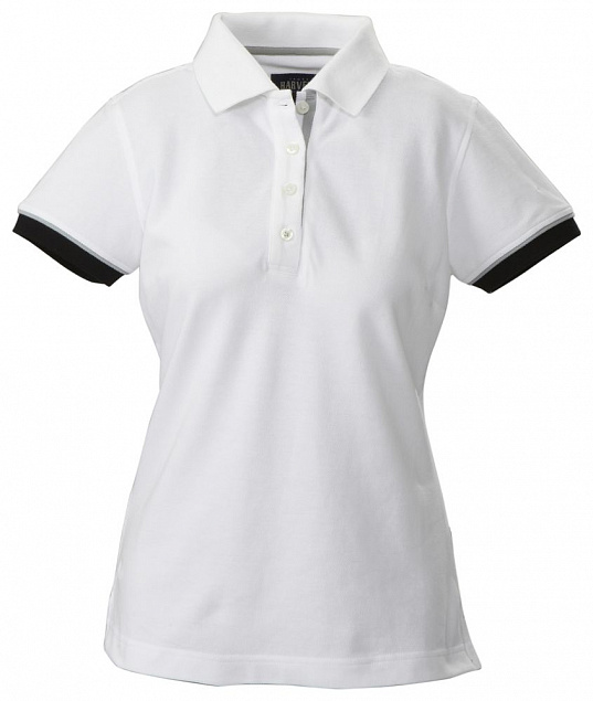Рубашка поло женская ANTREVILLE, белая с логотипом в Москве заказать по выгодной цене в кибермаркете AvroraStore