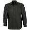 Рубашка мужская с длинным рукавом BOSTON, черная с логотипом в Москве заказать по выгодной цене в кибермаркете AvroraStore