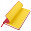 Бизнес-блокнот "Funky", 130*210 мм, красный, желтый форзац, мягкая обложка, блок-линейка с логотипом в Москве заказать по выгодной цене в кибермаркете AvroraStore