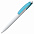 Ручка шариковая Bento, белая с голубым с логотипом в Москве заказать по выгодной цене в кибермаркете AvroraStore