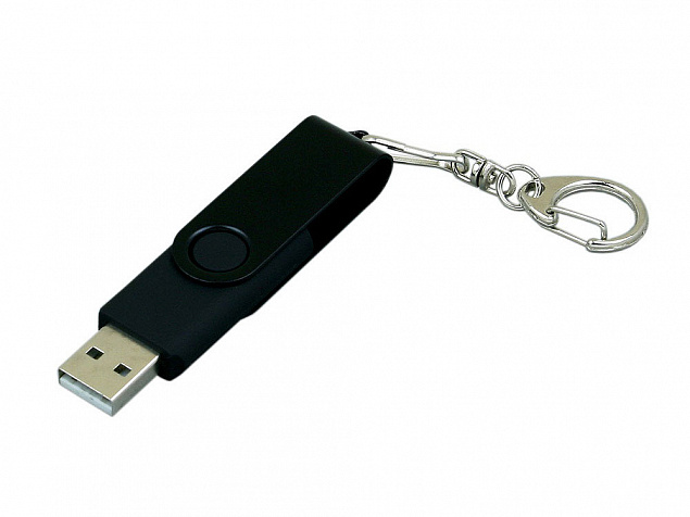 USB 3.0- флешка промо на 32 Гб с поворотным механизмом и однотонным металлическим клипом с логотипом в Москве заказать по выгодной цене в кибермаркете AvroraStore