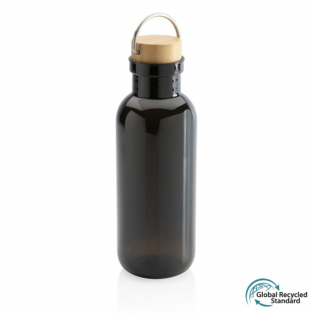 Бутылка для воды из rPET GRS с крышкой из бамбука FSC, 680 мл с логотипом в Москве заказать по выгодной цене в кибермаркете AvroraStore
