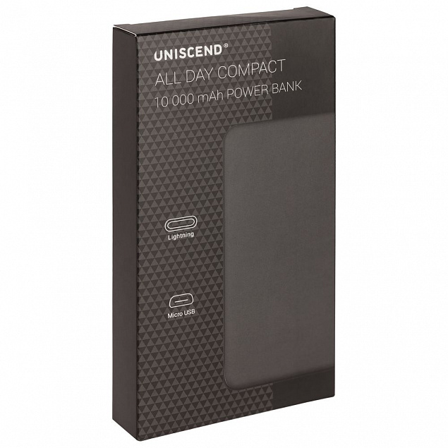 Внешний аккумулятор Uniscend All Day Compact 10000 мАч, зеленый с логотипом в Москве заказать по выгодной цене в кибермаркете AvroraStore