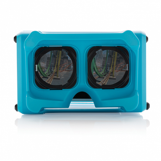 Складные очки Virtual reality, синий с логотипом в Москве заказать по выгодной цене в кибермаркете AvroraStore