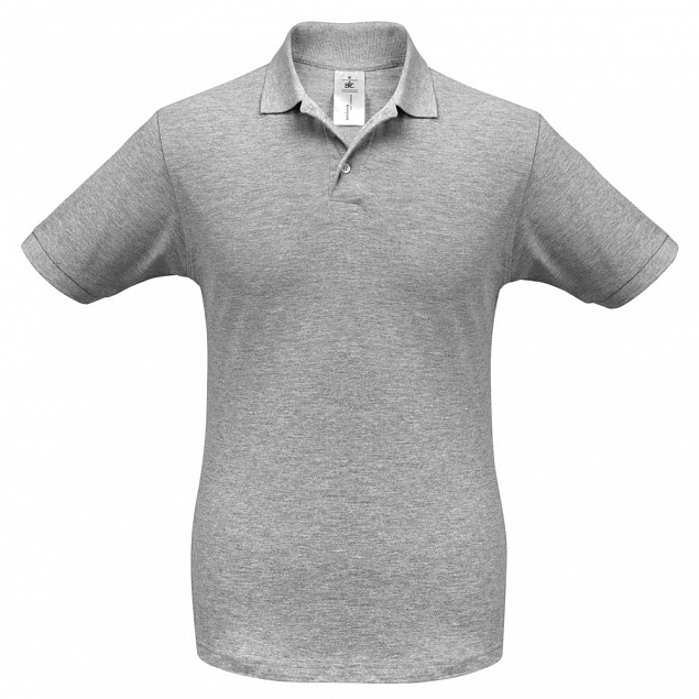 Рубашка поло Safran серый меланж с логотипом  заказать по выгодной цене в кибермаркете AvroraStore