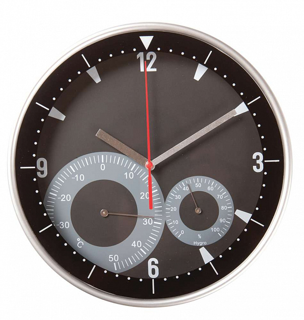 Часы настенные INSERT с термометром и гигрометром с логотипом в Москве заказать по выгодной цене в кибермаркете AvroraStore