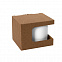 Коробка для кружек 23504, 26701, размер 12,3х10,0х9,2 см, микрогофрокартон, коричневый с логотипом в Москве заказать по выгодной цене в кибермаркете AvroraStore