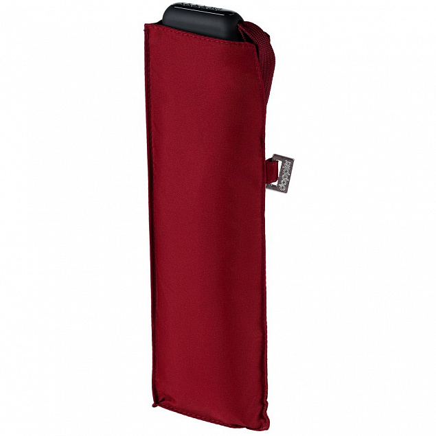 Зонт складной Carbonsteel Slim, красный с логотипом в Москве заказать по выгодной цене в кибермаркете AvroraStore